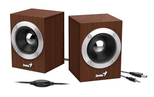 Genius Lautsprecher 2.0 6 W RMS schwarz USB SP-HF280 Wood Surround