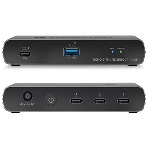 Sonnet Echo 5 Thunderbolt 4 Hub - Kompakter universeller Thunderbolt-4-Hub mit Vier Thunderbolt-4-Ports und 8K-Display-Unterstützung