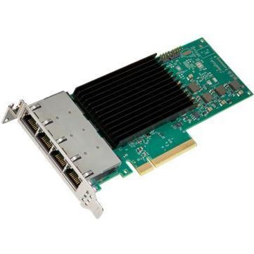 Intel Ethernet-Netzwerkadapter E610-XT4, PCI Express 4.0 x 8, bis zu 10Gb, 4x RJ45, Schwarz