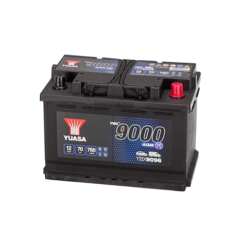 Yuasa AGM Start Stop Plus Autobatterie 12V 70Ah, Poltyp T1 - Erstausrüstungsqualität und hohe Leistung