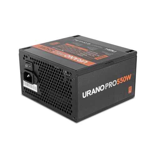 NOX Xtreme URANO Pro 550 W, ATX-Netzteil mit 80 Plus Bronze, leiser 120-mm-PWM-Lüfter, umfassendem Schutz und extra langen Flachkabeln