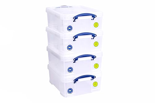 Really-Useful-Box Aufbewahrungsbox 18C 18L, mit Deckel, Kunststoff, transparent, A4, 48 x 39 x 20cm