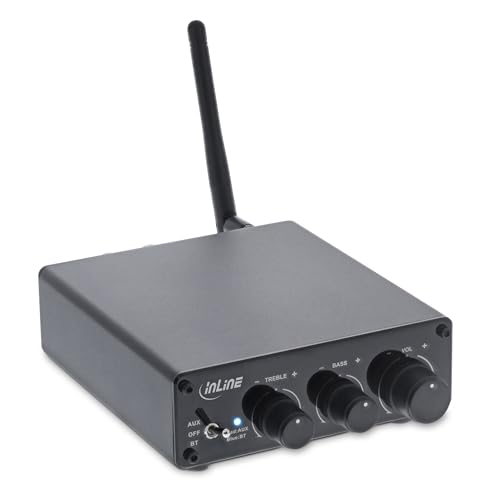 InLine® Bluetooth 5.3 Audio Receiver, 96 Watt Verstärker mit aptX HD, schwarz