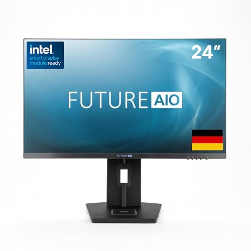 Concept International FUTURENUC AIO 24IN, All-in-One PC mit 24 Zoll FHD Display, Intel Core i3-1220P, 16 GB RAM, 256 GB SSD, Kamera, Schwarz