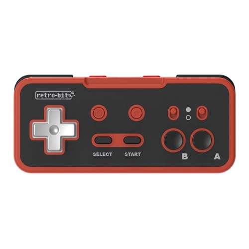 Retro-Bit Origin8 2.4 GHz Wireless Controller For Nintendo Switch & NES - USB & NES receivers included - Red & Black