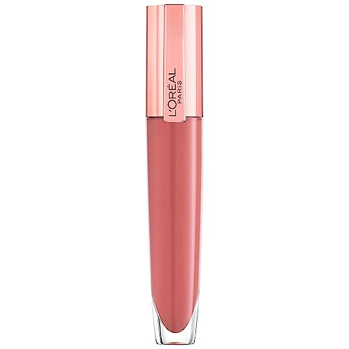 L'Oréal Paris Glänzender Lipgloss Glow Paradise Brilliant Signature Plump-in-Gloss, Nr. 412 I Heighten - Maximal Volumen, Pflegende Wirkung, Hyaluronsäure, Kollagen-AS-Fragmente