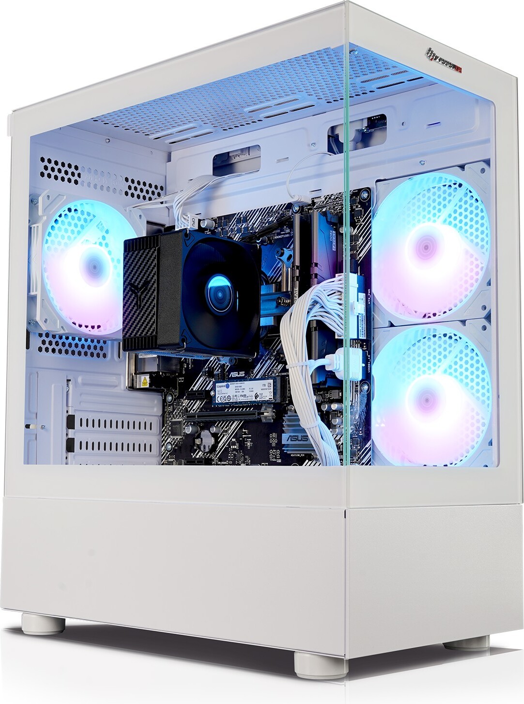 kiebel.de Gaming PC Speed V, AMD Ryzen 7 5700G, 16GB DDR4, 1TB SSD, AMD Vega Grafik, WLAN, Windows 11, weiß