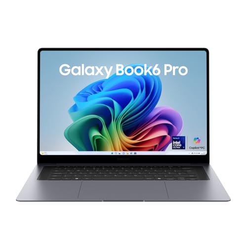 Samsung Galaxy Book 6 Pro, 16" Laptop mit Intel Core Ultra Prozessor, Dynamic AMOLED 2X Display, 3 Jahre Herstellergarantie, grau, exklusiv bei Amazon