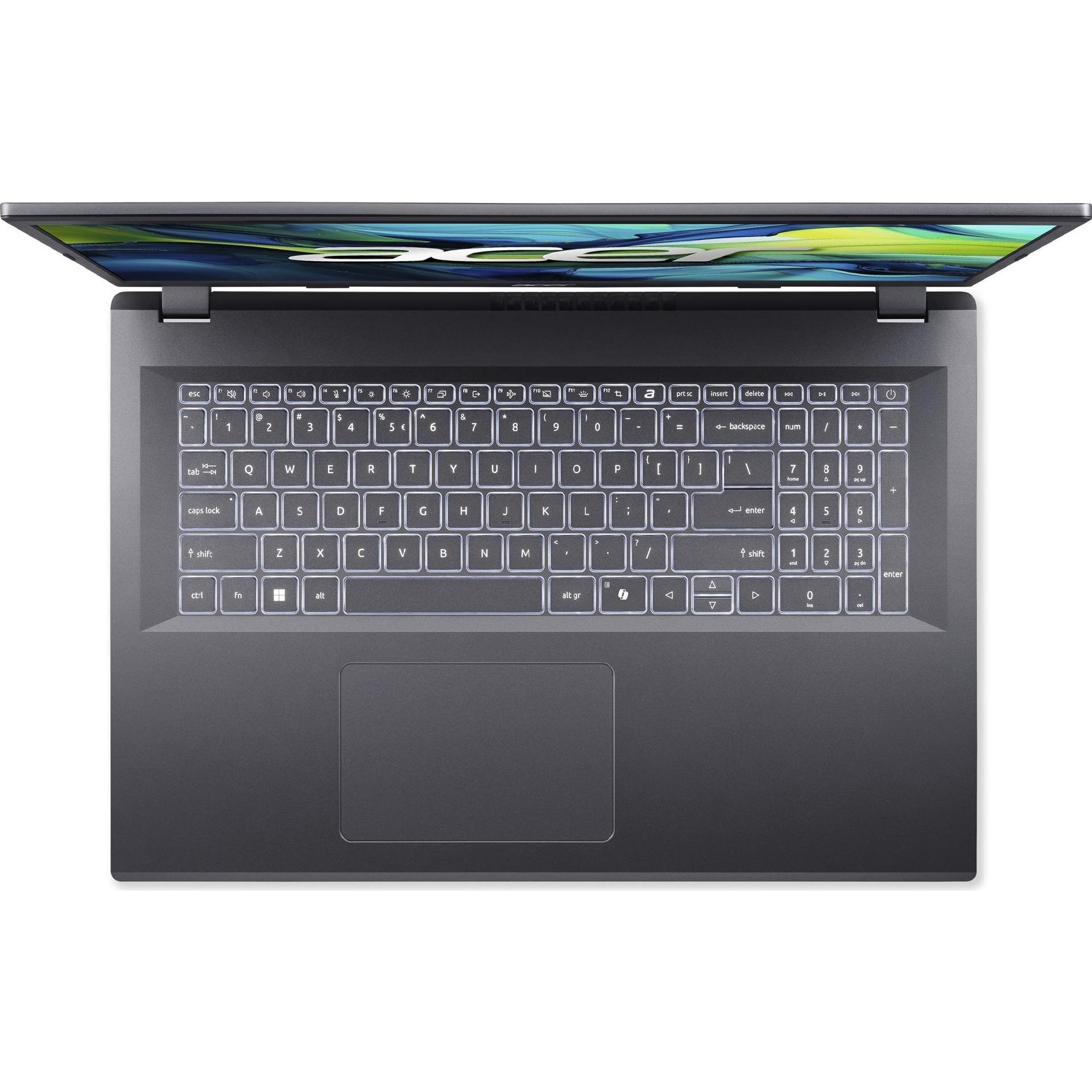 Acer Aspire 17 A17-51M-95X6, 17,3 Zoll Notebook mit Intel Core i9-13900H, 32GB RAM, 1TB SSD, Grau