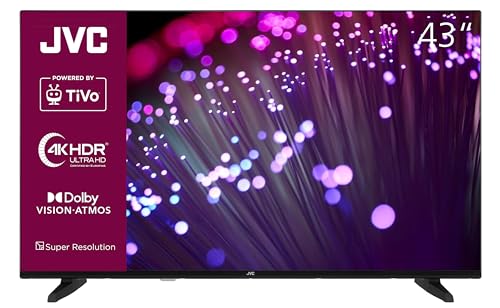JVC VC 43 Zoll Fernseher/TiVo Smart TV (4K UHD, HDR Dolby Vision, Dolby Atmos, Triple-Tuner, 6 Monate HD+ inkl.) LT-43VU3455
