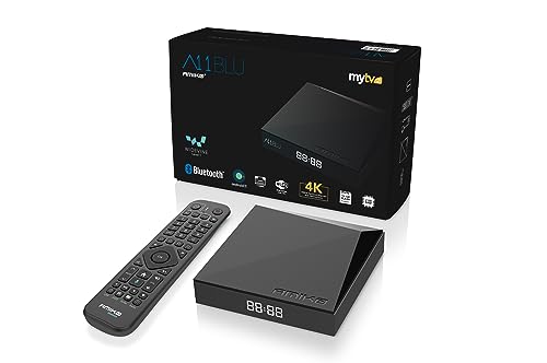 M@tec Digital Amiko A11 Blu 4K UHD Android TV Box, 2GB RAM, 16GB Speicher, WiFi Dual Band, Bluetooth 5.2, USB 3.0, Widevine