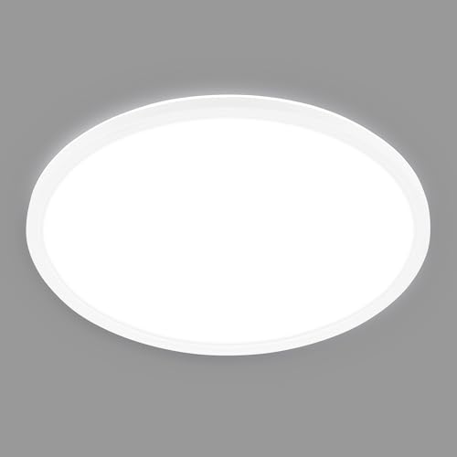 BRILONER LED Deckenlampe - Effizient mit 14W, 3000lm, 50.000h Licht, flach, indirektes Licht, 42x3 cm, Weiß