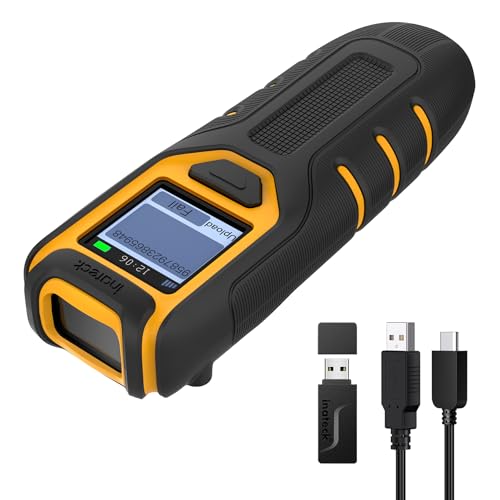 Inateck BCST-47, tragbarer Bluetooth Barcode-Scanner mit 1,4 Zoll Display, 2D QR Code Unterstützung, hoher Akku-Kapazität und APP Steuerung