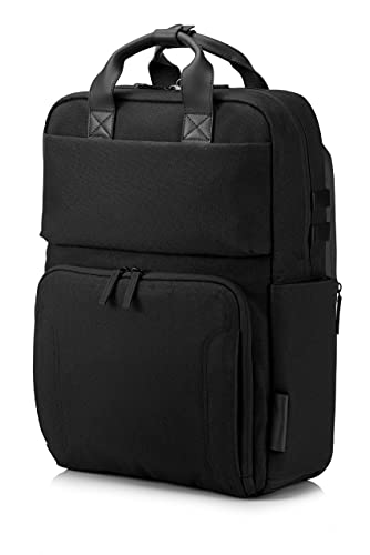 HP ENVY Urban 15,6 Zoll Rucksack (TSA-konformes Notebookfach, Hartschalenetui, RFID-Fach, Regenhülle, Trolley-Durchführung) schwarz