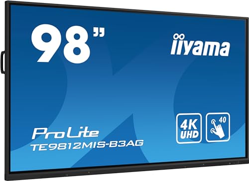 iiyama Prolite TE9812MIS-B3AG 97,5" IPS LED Display 4K UHD 40 Touchpunkte PureTouch-IR AntiGlare, Schwarz