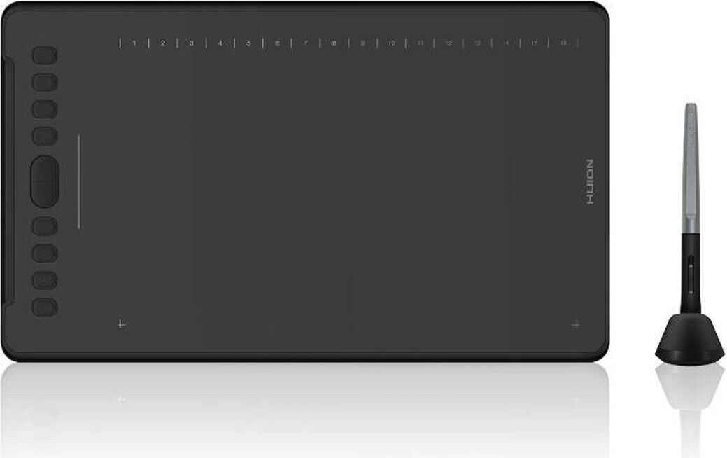 HUION H1161 Grafiktablett, Schwarz, 5080 lpi, 279,4 x 174,6 mm, USB (H1161)