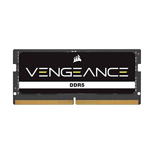 CORSAIR Vengeance DDR5 SODIMM 16GB (1x16GB) DDR5 5200MHz C44 Arbeitsspeicher - Schwarz, Kompatibel Mit Fast Allen Intel- Und AMD-Systemen, Einfache Installation, Schnellere Ladezeiten, XMP 3.0
