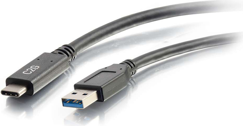 C2G CG28832 USB-Kabel USB 3.2 Gen 1, 1,83 m, USB-C zu USB-A, 5 Gbit/s, Schwarz