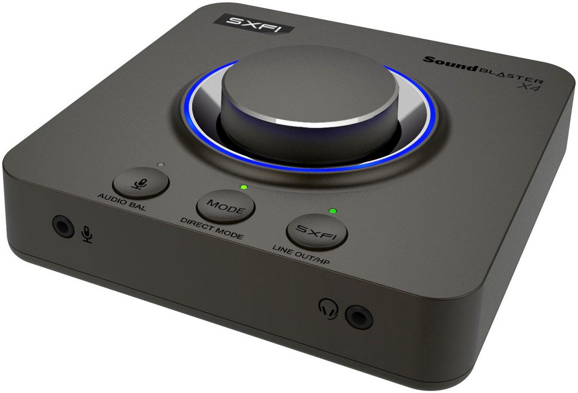 Creative SoundBlaster X4 USB-Soundkarte 7.1, PC-Mac mit Super X-Fi Holografie
