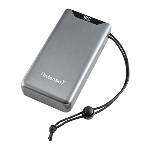 Intenso Powerbank F20000, externer Akku mit PD (20W) & QC (18W), USB-C und USB-A Anschluss, 20000mAh, Grau