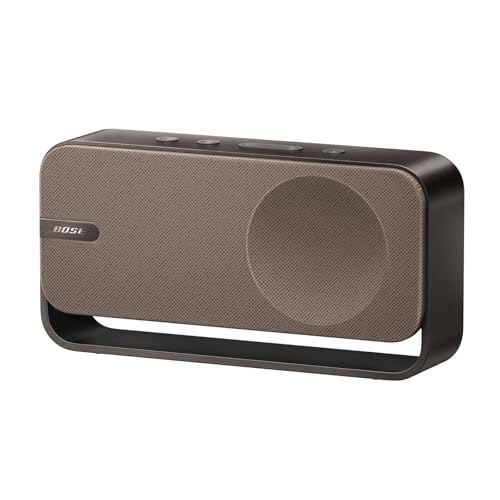 Bose SoundLink Home Lautsprecher, Premium, tragbarer Bluetooth-Regal-Lautsprecher, 9 Stunden Akkulaufzeit, warmes Holz
