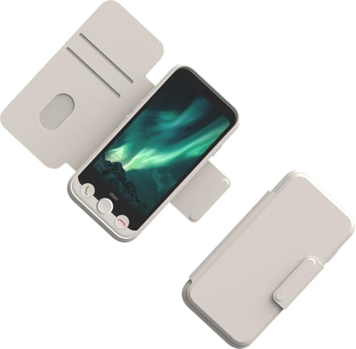 Doro Aurora A10 Wallet Case, Handyhülle in Bone-Farbe für optimalen Schutz und Funktionalität