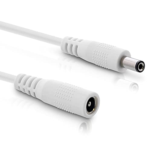 InLine® DC Verlängerungskabel, DC Stecker/Buchse 5,5x2,1mm, weiß, 1m