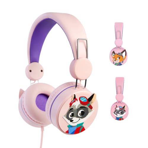 Edurino LernOhren, rosa, Kopfhörer mit verstellbarem Kopfband und Kids SafeAudio bis 85 dB