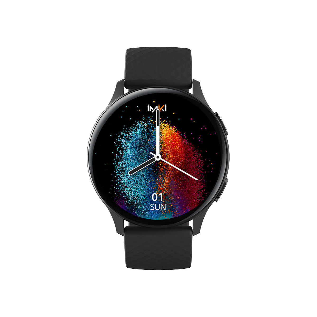 Imiki KW66 Pro Schwarz, Bluetooth Smartwatch mit 1,43-Zoll-AMOLED-Display, 100+ Sportmodi, IP67 wasserdicht und langer Akkulaufzeit