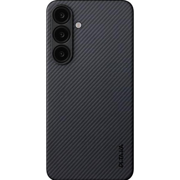 Pitaka Magsafe Backcover für Samsung Galaxy S24 Ultra, echtes Aramid, Magsafe-kompatibel, Schwarz