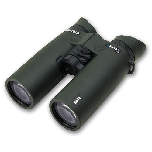 Steiner Jagd-Fernglas eRanger LRF 10x42 - Laser-Entfernungsmesser bis 3.000m, digitale Übertragung an Steiner Connect App, mit Steiner Impact Locator - Schwarz
