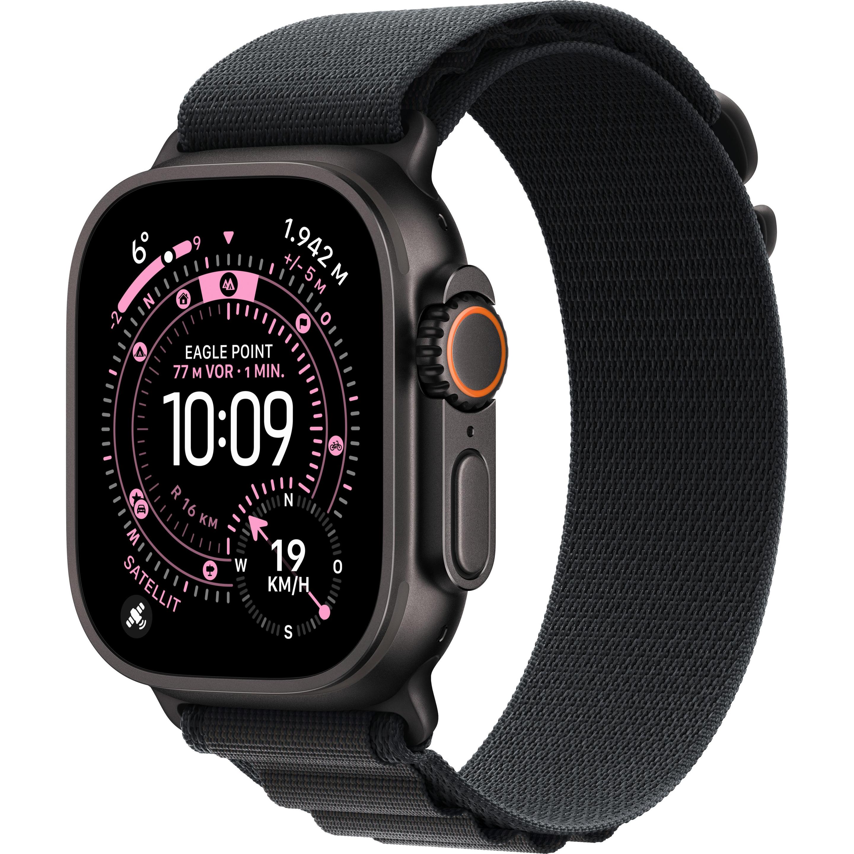 Apple Watch Ultra 3, Smartwatch mit 49 mm Display, 5G, Dual-Frequenz GPS, wasserdicht bis 100 m, integrierte Satellitenkommunikation