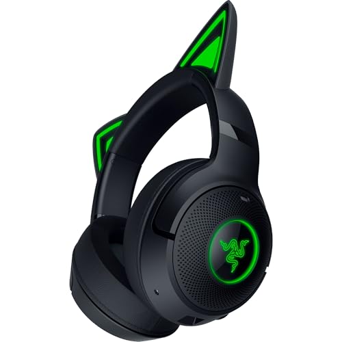 Razer Kraken Kitty V2 BT - Kabelloses Bluetooth RGB Headset mit Triforce 40mm Treiber und 40 Stunden Akku - Schwarz