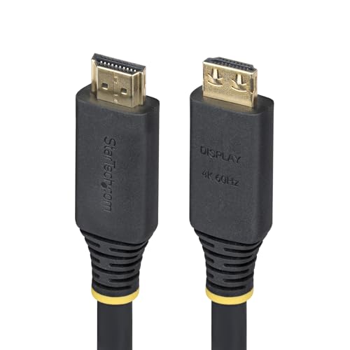 StarTech 15m Aktives High Speed HDMI Kabel mit Griffsteckern, 4K 60Hz, 1440p 144Hz, 18Gbps, UHD, TPE-Mantel