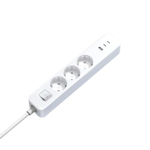 Xiaomi Steckdosenleiste BHR07UKEU, 20W Power Strip (2C1A) EU, 3-fach Steckdose