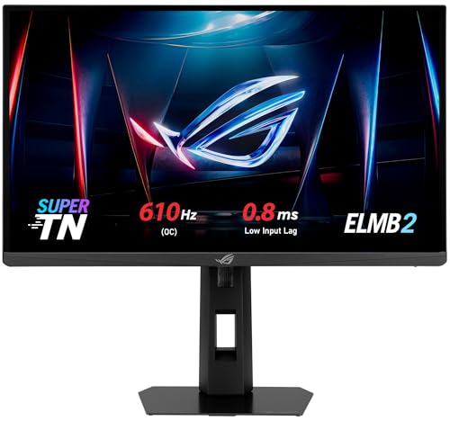 ASUS ROG Strix XG248QSG Ace, 24 Zoll Esports Gaming Monitor mit 610 Hz, 0.1ms GtG, FreeSync, G-Sync, ELMB2, DisplayHDR 400, Super-TN Panel, 1920x1080, ergonomisch