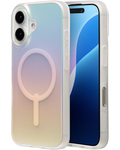 ZAGG Milan Snap Graphen-verstärkte Hülle für iPhone 16 [6.1-Inch], MagSafe-kompatibel, schlankes Design, Irisierend
