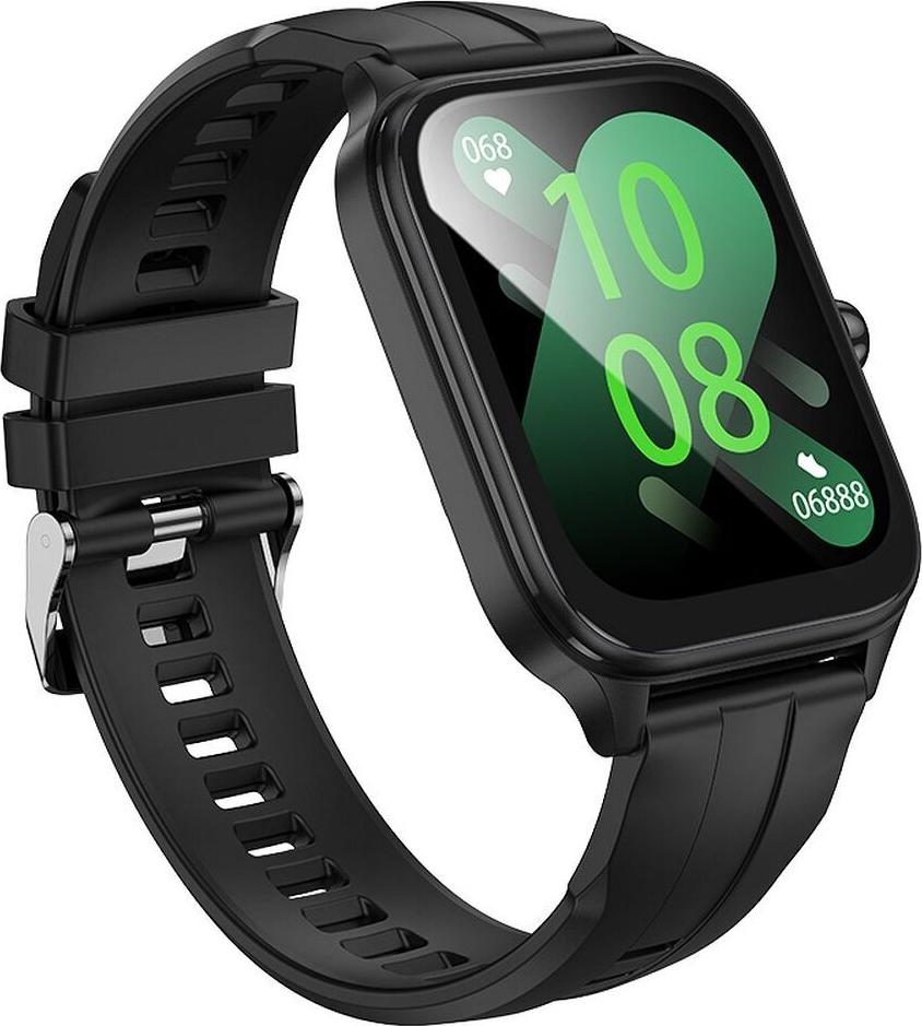Hoco Y27 Smartwatch, Bluetooth Uhr mit Anrufen, Touchscreen, Gesundheits- und Aktivitätsüberwachung, Schwarz