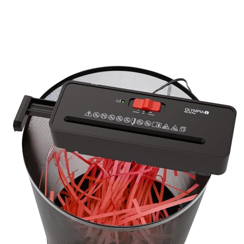 OLYMPIA PS 16 Pro, Aktenvernichter in Schwarz mit leistungsstarker Schneidetechnologie