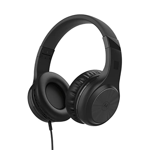 Motorola Sound Moto XT120 - Kopfhörer mit Kabel - Over-Ear-Kopfhörer - 120 cm Kabel - Faltbares Design - Passive Geräuschisolierung - Schwarz