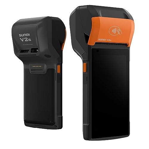 Sunmi T5940 V2S, 4G Barcode-Scanner mit 2GB RAM, 16GB Speicher, 5,45 Zoll Multi-Touchdisplay, Orange-Schwarz
