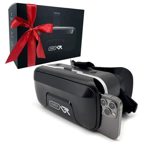 Kiiroo Virtual-Reality-Headset, VR Brille mit HD Harzlinse und einstellbarem IPD, Schwarz