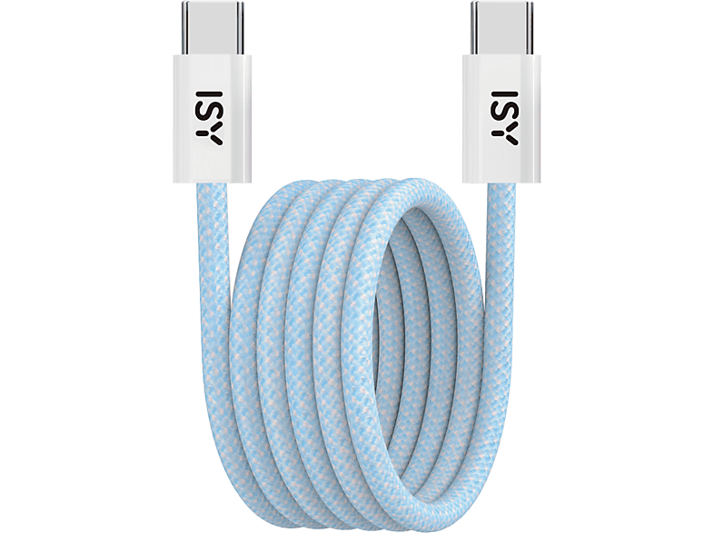 ISY IUC-5400-BL Magnetisches USB-C Kabel, 1 m, 100W Leistung, blau