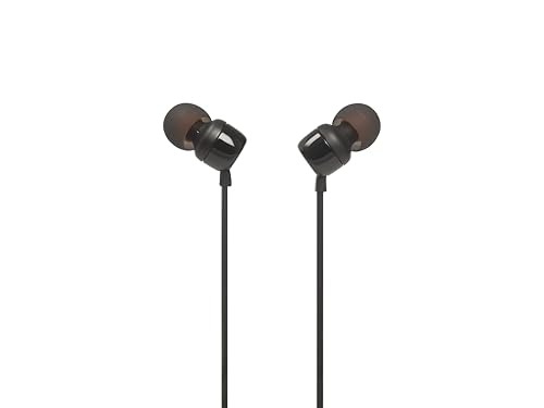JBL Tune 110BT, In-Ear-Kopfhörer mit Freisprechfunktion, A2DP Bluetooth, ergonomisches Nackenbügeldesign, schwarze Ausführung