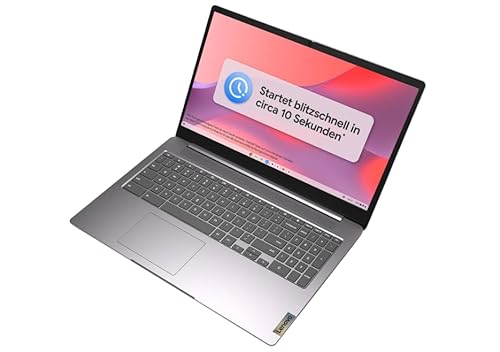 Lenovo IdeaPad 3 Chrome 15IJL6, 15 Zoll Full HD Chromebook mit 8GB RAM und 128GB eMMC, Grau