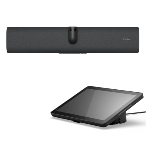 Jabra PanaCast 40 Video Bar System (VBS), 180°-Videokonferenzkamera mit Mikrofon und Lautsprecher, schwarz, EU-Stecker