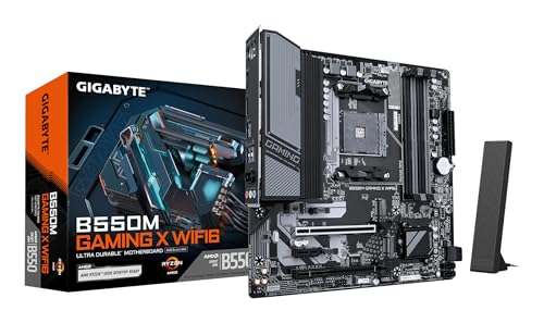 Gigabyte B550M Gaming X WIFI6 Mainboard - AMD Ryzen 5000 Prozessoren, Wi-Fi 6, 1 GbE LAN, USB 3.2 Gen 1