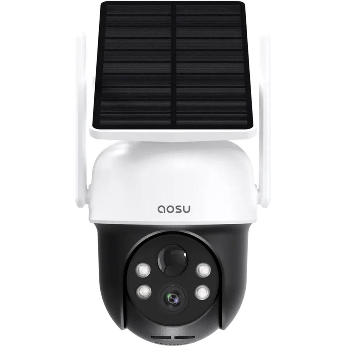Aosu Solarcam D1 Classic, Netzwerkkamera mit 3-Megapixel-Sensor, 2K-Auflösung, 360-Grad-Pan-Tilt-Zoom, KI-Tracking und Zweiwege-Audio, wetterfest