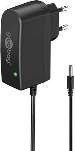 goobay 64977 Universal Netzteil 12 V / 12 W 1 A Steckernetzteil/Ersatznetzteil mit DC-Stecker 5,5 mm x 2,1 mm für TV Box, Router, LED-Streifen, Videokamera / 1.8 Meter