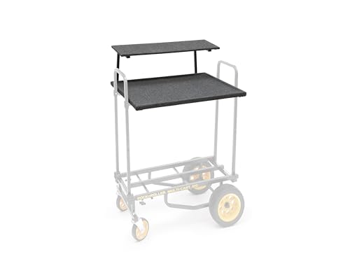 RocknRoller RSHM2 Abdeckplatte für Audio Racks, robuste Teppichoberfläche, schwarz, geeignet für 2 Höheneinheiten